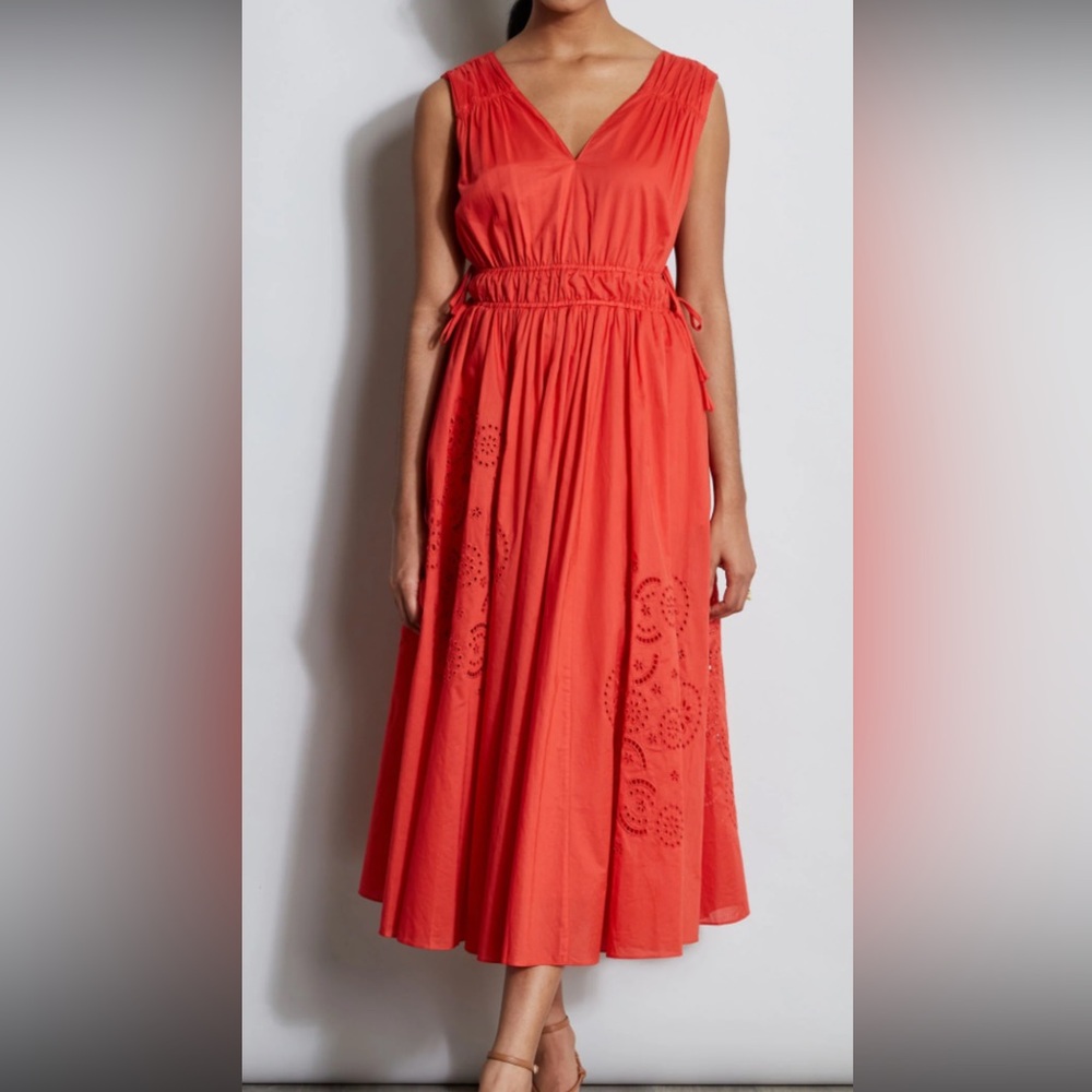 NWT Elie Tahari Jupiter Glow Red Midi Dress